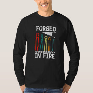 Schmiede in Fire Farrier Blacksmith Horseshoe Iron T-Shirt