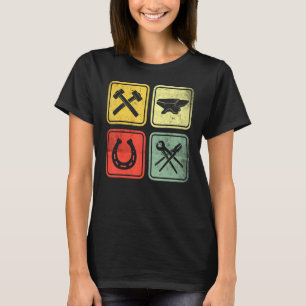 Schmiedehammer Schmiedezange Horseshoe Blacksmith T-Shirt