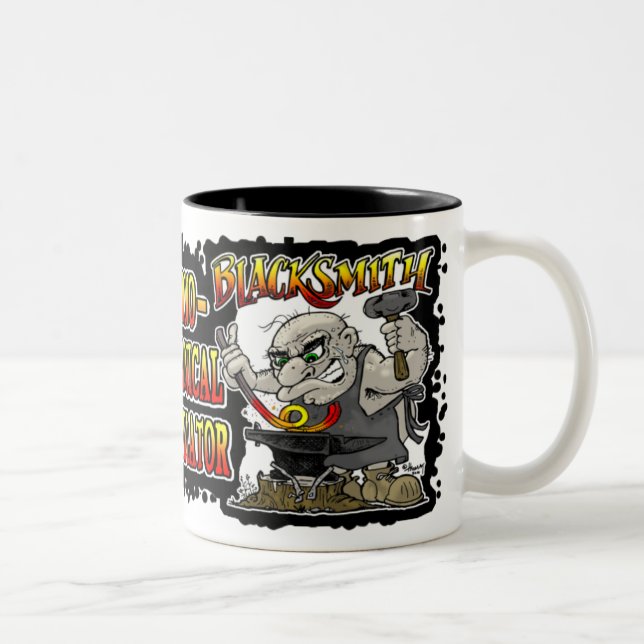 Schmiedekaffee-Tasse Zweifarbige Tasse (Rechts)