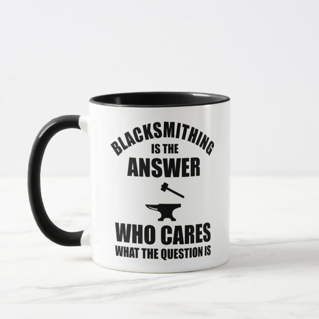 Schmiedekunst ist die Antwort Tasse (Links)