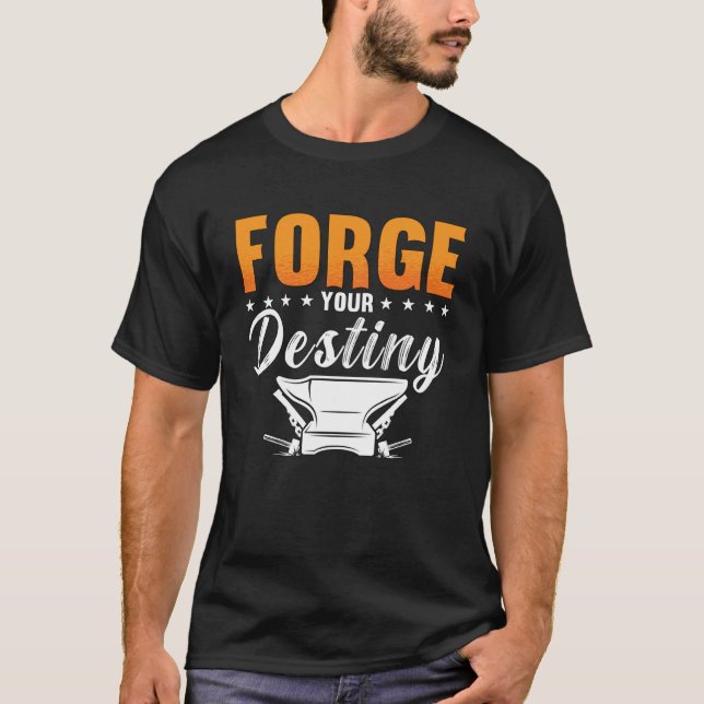Schmieden Sie Ihr Schicksal Pferd Shoeing Ironwork T-Shirt (Vorderseite)