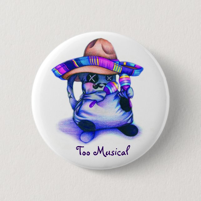 "Schmiere-Auch Musical" Knopf Button (Vorderseite)