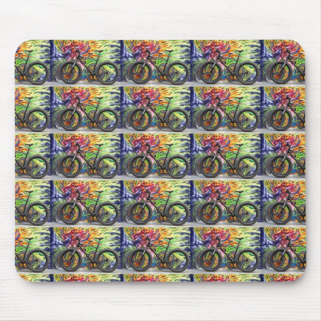 Schmierrad und Flammen Mousepad (Vorne)