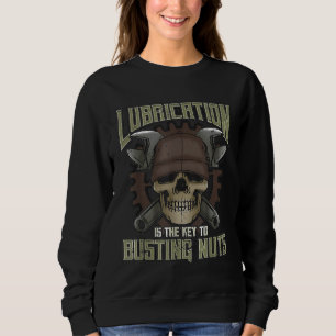 Schmierung ist entscheidend, um Nüsse-Mechanikerwa Sweatshirt