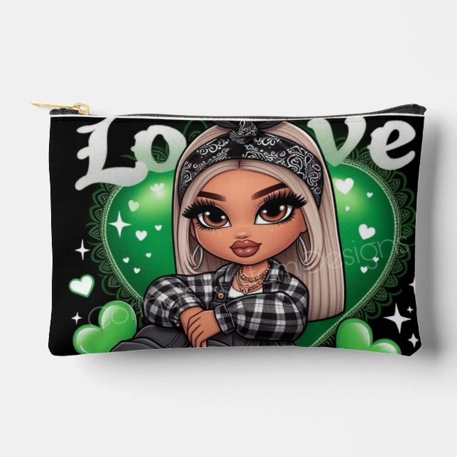 Schminktasche aus Chicana-Liebe Zubehörtasche (Vorderseite)
