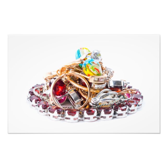 Schmuck auf weiß fotodruck (Vorne)