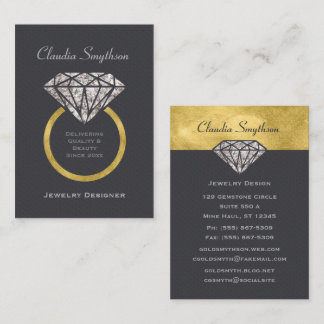 Schmuck-Designer-Visitenkarte-Diamant-Ring Visitenkarte