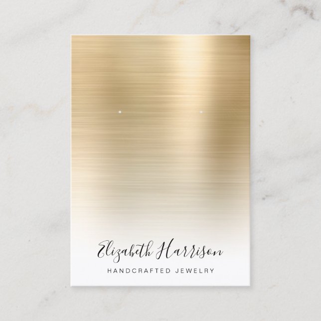 Schmuck Display Gold Business Card Visitenkarte (Vorderseite)