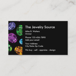 Schmuck-Edelstein Businesscards Visitenkarte