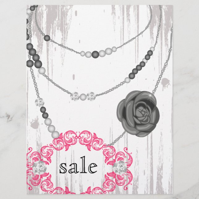 Schmuck Flyer Rose Necklace Gray Pink (Vorne)