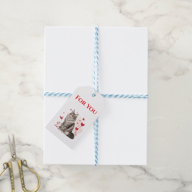 Schmuck für Valentinstag Maine Coon Geschenkanhänger (Mit Garn)