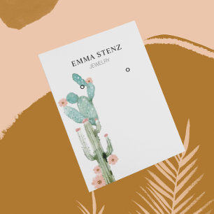 Schmuck-Grafikkarte verdienen ・ Blühende Kaktus Visitenkarte