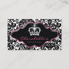 Schmuck Hair Stylist Crown Floral Damask Visitenkarte