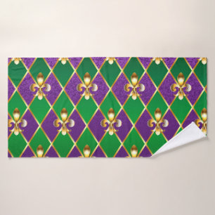 Schmuck Hintergrund Mardi Gras Badehandtuch