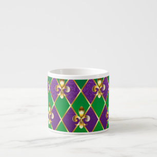 Schmuck Hintergrund Mardi Gras Espressotasse