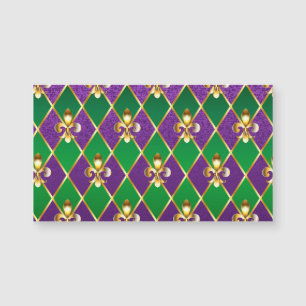 Schmuck Hintergrund Mardi Gras Magnetkarte