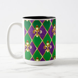 Schmuck Hintergrund Mardi Gras Zweifarbige Tasse
