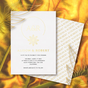 Schmuck inspiriert Rahmen & Initialen Folieneinladung