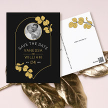 Schmuck inspiriert Rahmen und Blätter Save the Dat