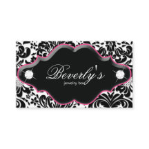Schmuck Loyalty Card Rosa Damask Diamonds