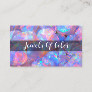 Schmuck Opal Aussehen Farbige Visitenkarten Visitenkarte