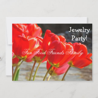 Schmuck-Party! Einladungen Rote Tulips eingeladen