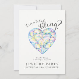 Schmuck Party lädt Diamant-Liebe herunter Einladung