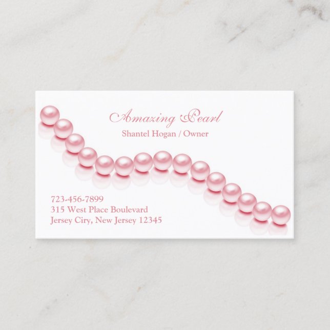 Schmuck Pearl Business Card Visitenkarte (Vorderseite)