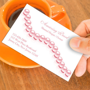 Schmuck Pearl Business Card Visitenkarte