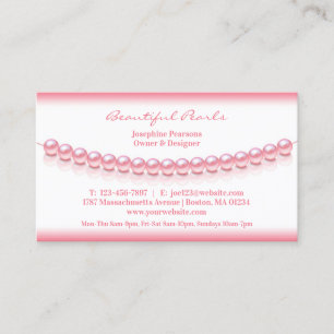 Schmuck Pearl Business Card Visitenkarte