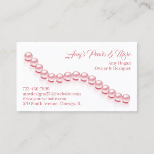 Schmuck Pearl Business Card Visitenkarte