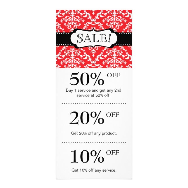 Schmuck / Salon Weihnachtskarte Loyalität Damask Werbekarte (Vorne)