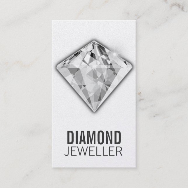 Schmuck-Visitenkarte-Diamant-Platin Visitenkarte (Vorderseite)