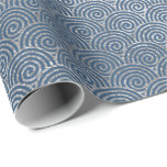 Schmuck Waves Art Deco Blau Silver Vip Geschenkpapier<br><div class="desc">Minimalismus und Elegance Glam und Chic Delicate Wrapping Paper</div>