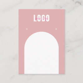 Schmuckanhänger mit dunkelrosa Verzierung Visitenkarte