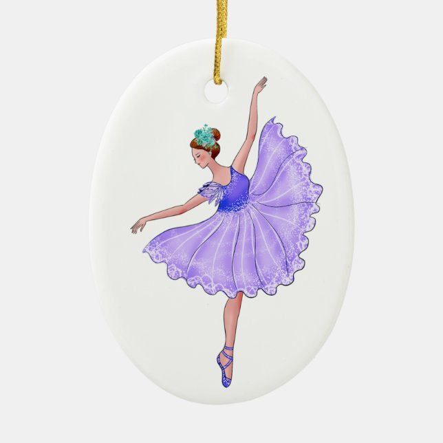 Schmuckdekoration, Zucker-Pflaume Keramik Ornament (Vorne)