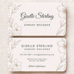 Schmuckdesigner floral visitenkarte