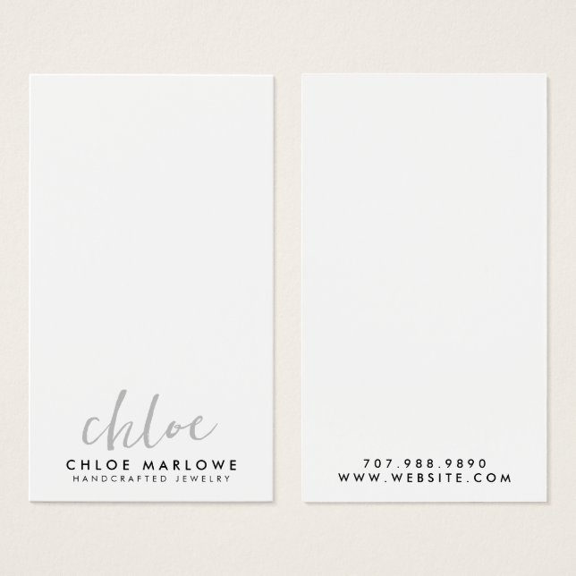 Schmuckdesigner für Minimalistische Skriptnamen (Vorne & Hinten)