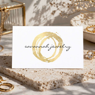 Schmuckdesigner Logo Visitenkarte Gold Kreis