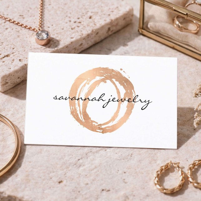 Schmuckdesigner Logo Visitenkarte Roségold (Von Creator hochgeladen)