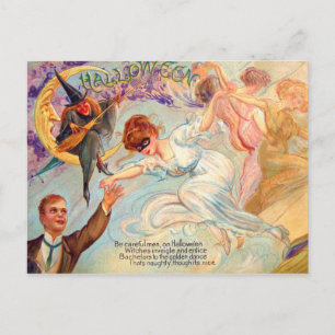 Schmucker: Goldener Tanz an Halloween Postkarte