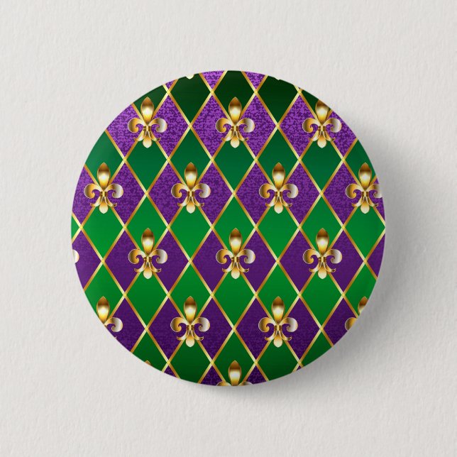 Schmuckhintergrund Mardi Gras Button (Vorderseite)