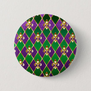 Schmuckhintergrund Mardi Gras Button