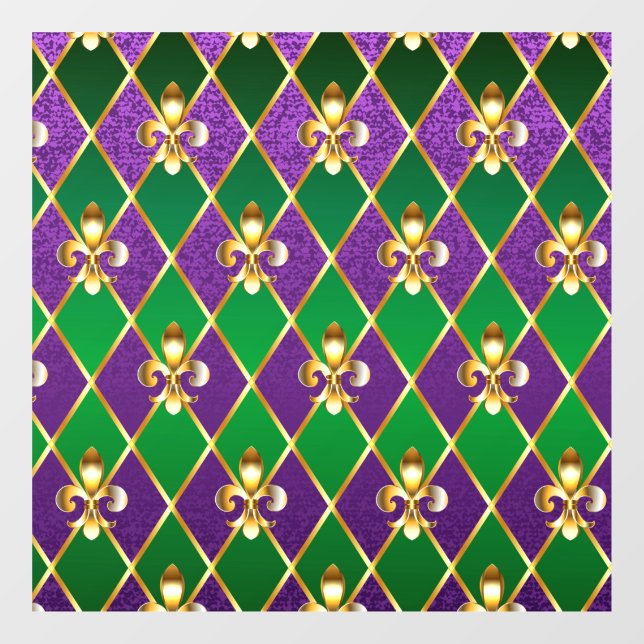 Schmuckhintergrund Mardi Gras Fensteraufkleber (Blatt)