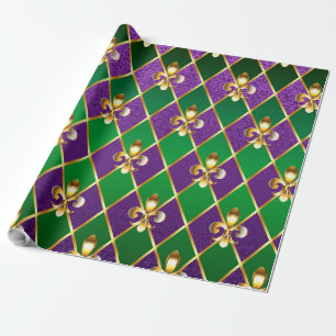 Schmuckhintergrund Mardi Gras Geschenkpapier