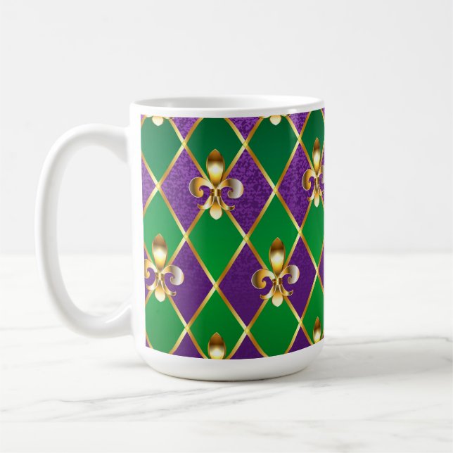 Schmuckhintergrund Mardi Gras Kaffeetasse (Links)