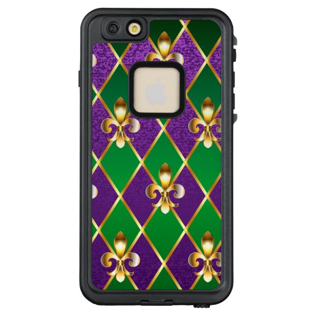 Schmuckhintergrund Mardi Gras LifeProof iPhone Hülle (Rückseite)