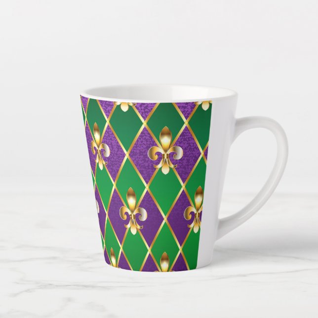 Schmuckhintergrund Mardi Gras Milchtasse (Rechts)