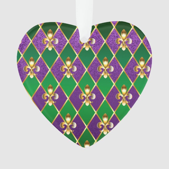 Schmuckhintergrund Mardi Gras Ornament (Vorderseite)