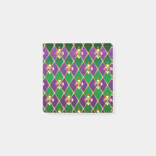 Schmuckhintergrund Mardi Gras Post-it Klebezettel